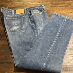 Stetson 1520 Men's Faded Blue Straight Leg Jeans-Size:  42x36